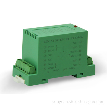 DIN Rail 4-20mA to 0-10V Converter with Isolation Power Distribution Output